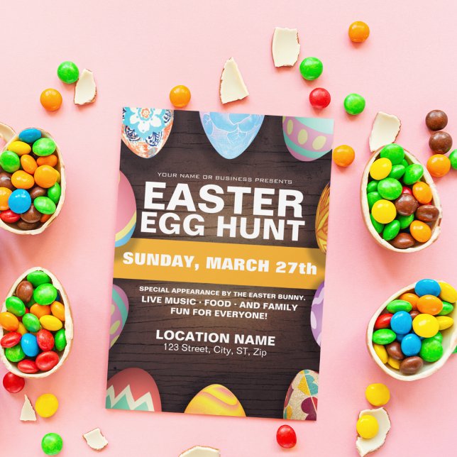 Prospectus 21,6 Cm X 24,94 Cm Chasse aux oeufs de Pâques avec oeufs de Pâques (Créateur téléchargé)