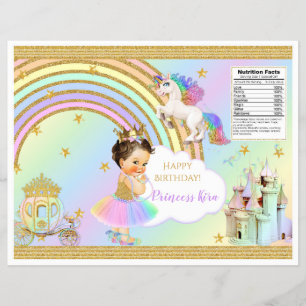 Prospectus 21,6 Cm X 24,94 Cm Château de princesse licorne arc-en-ciel sac de ch