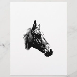 Prospectus 21,6 Cm X 24,94 Cm Cheval Pop Art Noir & Blanc