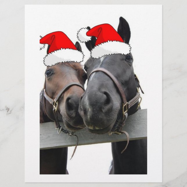 Prospectus 21,6 Cm X 24,94 Cm Chevaux de Noël (Devant)