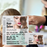 Cheveux bruns ondulés, Coiffeur, Publicité de salo