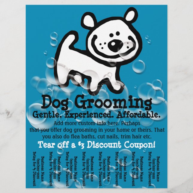 Prospectus 21,6 Cm X 24,94 Cm Chien Grooming. Fiche technique promotionnelle per (Devant)