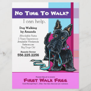 Prospectus 21,6 Cm X 24,94 Cm Chien Walker Scottie Plaid Coupon rabais Ad