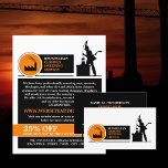 Prospectus 21,6 Cm X 24,94 Cm Chimney Sweep Logo Design Chimney Sweep Service<br><div class="desc">Conception du logo Chimney Sweep,  Service de balayage Chimney Circulaire publicitaire par The Carte de visite Store.</div>