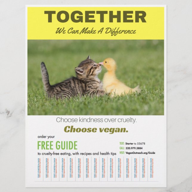 Prospectus 21,6 Cm X 24,94 Cm Choisir Vegan Poster (Devant)