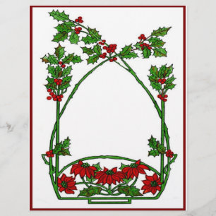 Prospectus 21,6 Cm X 24,94 Cm Christmas Holly et Pointsettia