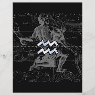Prospectus 21,6 Cm X 24,94 Cm Chrome comme Aquarius Zodiac Connexion Hevelius