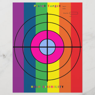 Prospectus 21,6 Cm X 24,94 Cm Cible de pistolet haute visibilité