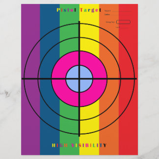 Prospectus 21,6 Cm X 24,94 Cm Cible de pistolet haute visibilité