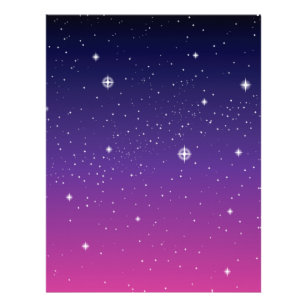 Prospectus 21,6 Cm X 24,94 Cm Ciel nocturne étoilé violet foncé