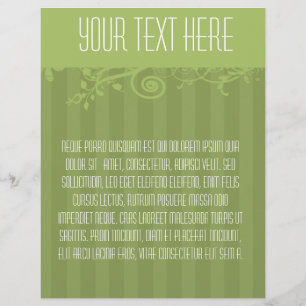 Prospectus 21,6 Cm X 24,94 Cm Circulaire à rayures vertes