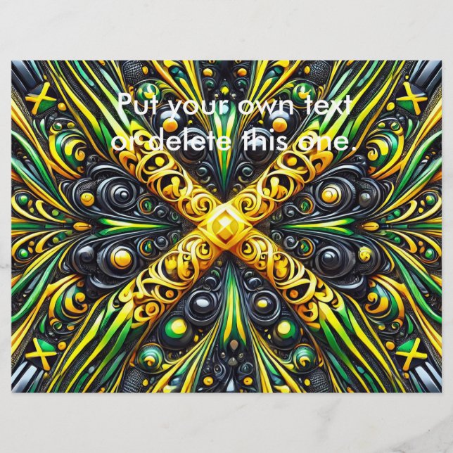 Prospectus 21,6 Cm X 24,94 Cm Circulaire aux couleurs jamaïcaines (Devant)