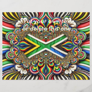 Prospectus 21,6 Cm X 24,94 Cm Circulaire aux couleurs sud-africaines