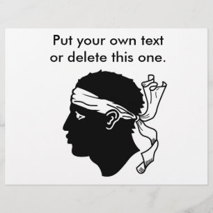 Prospectus 21,6 Cm X 24,94 Cm Circulaire avec Drapeau de Corse, France