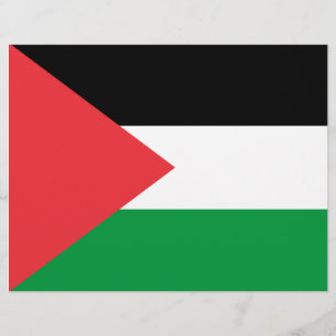 Prospectus 21,6 Cm X 24,94 Cm Circulaire avec drapeau de la Palestine