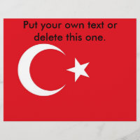 Circulaire avec drapeau de la Turquie