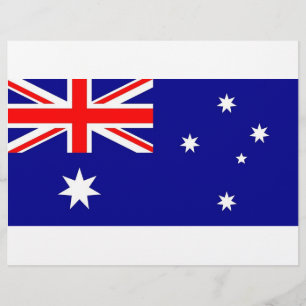 Prospectus 21,6 Cm X 24,94 Cm Circulaire avec drapeau de l'Australie