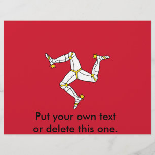 Prospectus 21,6 Cm X 24,94 Cm Circulaire avec drapeau de l'île de Man, Royaume-U