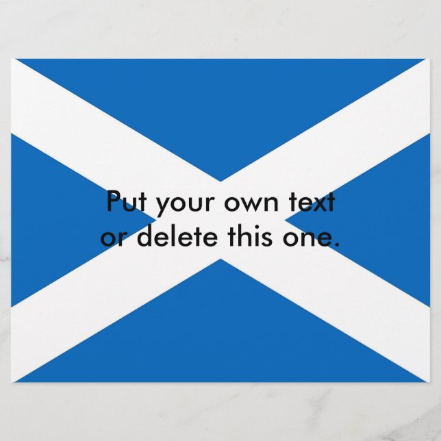 Prospectus 21,6 Cm X 24,94 Cm Circulaire avec drapeau d'Ecosse (Devant)