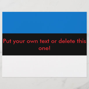 Prospectus 21,6 Cm X 24,94 Cm Circulaire avec drapeau d'Estonie