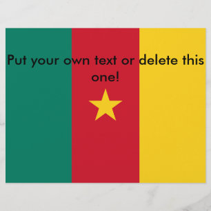 Prospectus 21,6 Cm X 24,94 Cm Circulaire avec drapeau du Cameroun