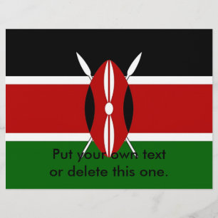 Prospectus 21,6 Cm X 24,94 Cm Circulaire avec drapeau du Kenya
