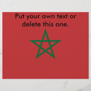 Prospectus 21,6 Cm X 24,94 Cm Circulaire avec drapeau du Maroc