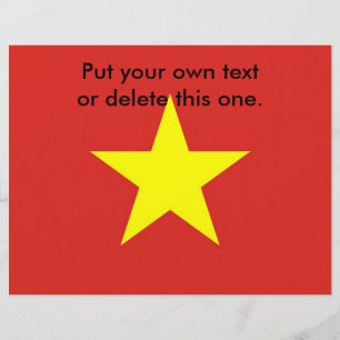 Prospectus 21,6 Cm X 24,94 Cm Circulaire avec drapeau du Vietnam