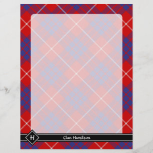 Prospectus 21,6 Cm X 24,94 Cm Circulaire Clan Hamilton Red Tartan