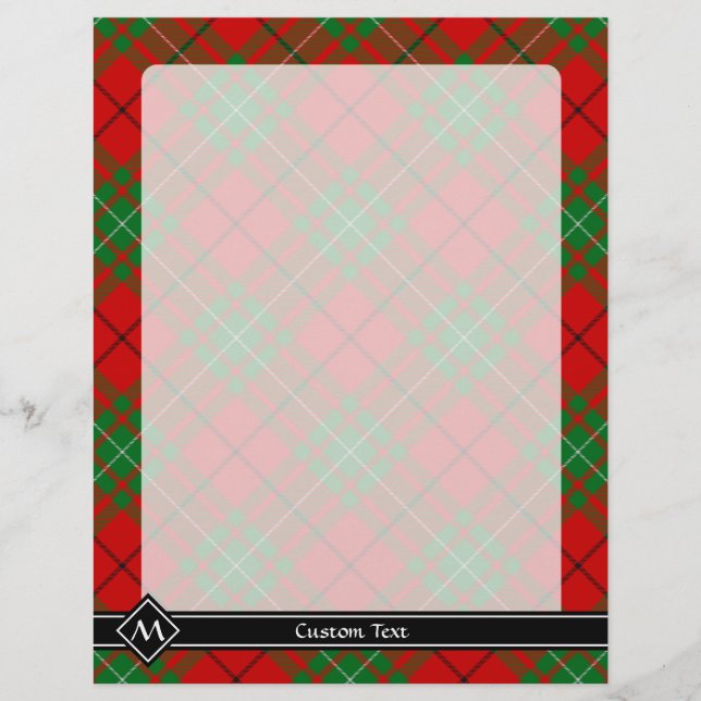 Prospectus 21,6 Cm X 24,94 Cm Circulaire Clan MacAulay Tartan (Devant)