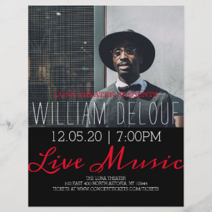 Prospectus 21,6 Cm X 24,94 Cm Circulaire Concert en direct