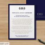 Prospectus 21,6 Cm X 24,94 Cm Circulaire d'affaires bleu et or Navy avec logo<br><div class="desc">Un simple modèle de prospectus d'affaires bleu marine et or personnalisé dans un style minimaliste moderne qui peut être facilement mis à jour avec le logo de votre entreprise, les coordonnées et le texte personnalisé du prospectus. Idéal pour les produits marketing, les services, les promotions, les prix d'évènements, et plus...</div>