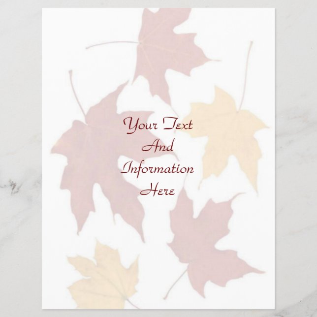 Prospectus 21,6 Cm X 24,94 Cm Circulaire d'automne (Devant)