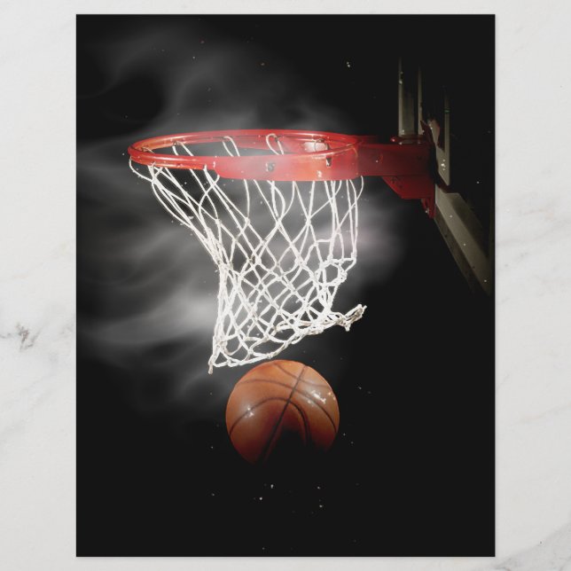 Prospectus 21,6 Cm X 24,94 Cm Circulaire de basket-ball (Devant)