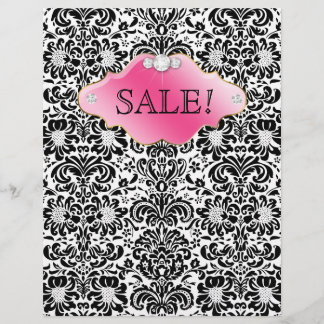 Prospectus 21,6 Cm X 24,94 Cm Circulaire de bijoux SALON Floral Damask Or rose B