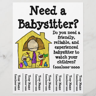 Prospectus 21,6 Cm X 24,94 Cm Circulaire de la Babysitter