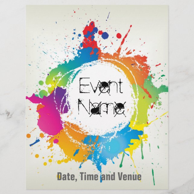 Prospectus 21,6 Cm X 24,94 Cm Circulaire de la fête de Grunge (Devant)