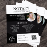 Prospectus 21,6 Cm X 24,94 Cm Circulaire de l'agent de signature de crédit et de<br><div class="desc">Une version noire du prospectus de l'agent notaire et signature de prêt avec logo et code qr. Circulaire de l'agent de signature de crédit et de notaire photo moderne</div>