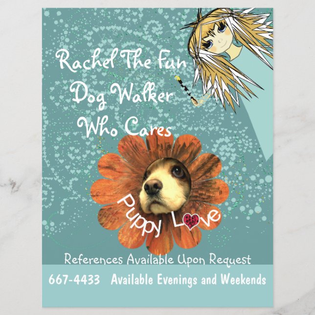 Prospectus 21,6 Cm X 24,94 Cm Circulaire de marcheur de chiens (Devant)