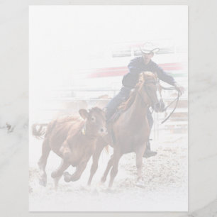 Prospectus 21,6 Cm X 24,94 Cm Circulaire de Rodéo ou d'équitation de l'Ouest