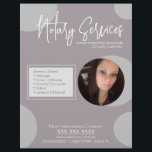 Prospectus 21,6 Cm X 24,94 Cm Circulaire de script photo du service public géomé<br><div class="desc">Flyers modernes pour services publics notariés avec formes géométriques</div>