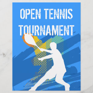 Prospectus 21,6 Cm X 24,94 Cm Circulaire de tennis personnalisable