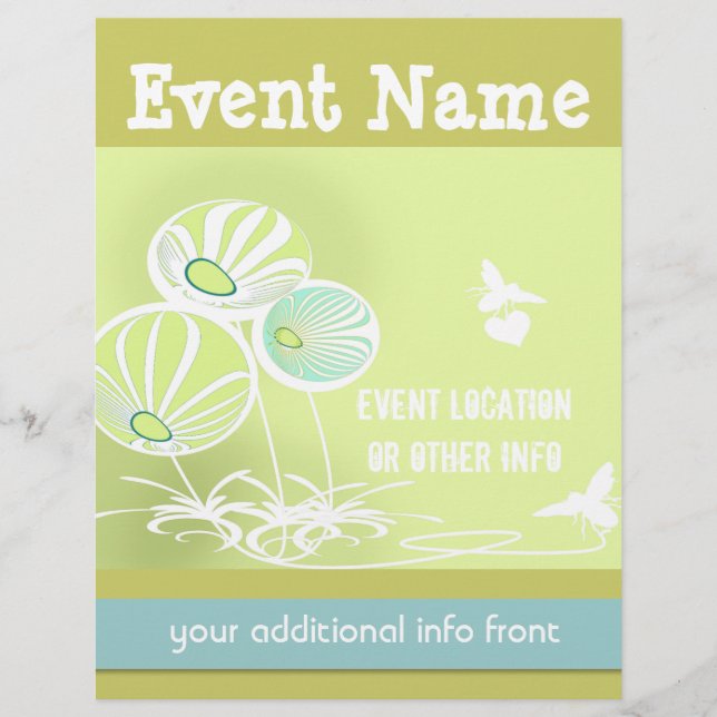 Prospectus 21,6 Cm X 24,94 Cm Circulaire des fleurs et des abeilles (Devant)