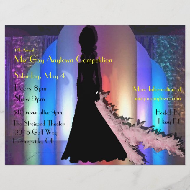 Prospectus 21,6 Cm X 24,94 Cm Circulaire d'événements de glisser-déplacer person (Devant)