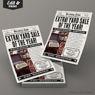 Prospectus 21,6 Cm X 24,94 Cm Circulaire d'événements de journaux   Vente de tri