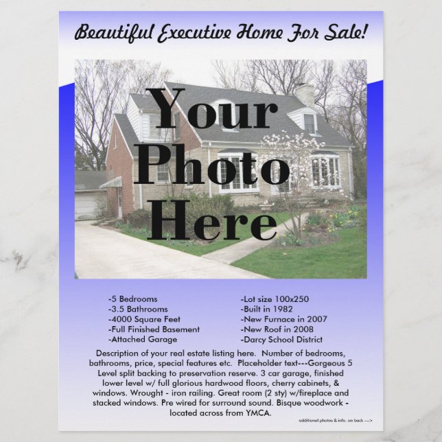 Prospectus 21,6 Cm X 24,94 Cm Circulaire d'inscription immobilière 2 faces (Devant)