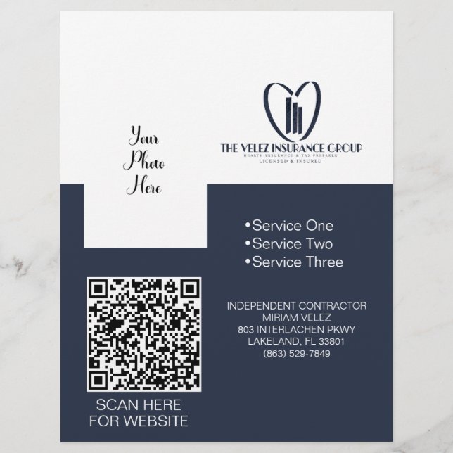 Prospectus 21,6 Cm X 24,94 Cm Circulaire du Groupe d'assurance Velez (Devant)