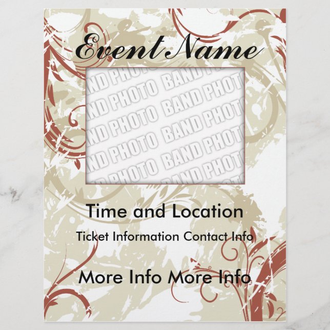 Prospectus 21,6 Cm X 24,94 Cm Circulaire florale de l'événement (Devant)