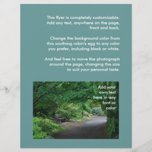 Prospectus 21,6 Cm X 24,94 Cm Circulaire japonaise sur banc de jardin