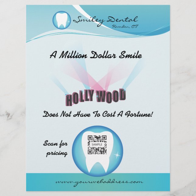 Prospectus 21,6 Cm X 24,94 Cm Circulaire Modèle Soins dentaires (Devant)